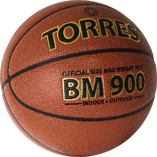 Мяч баскетбольный Torres BM900,  р.6 темнокоричневый